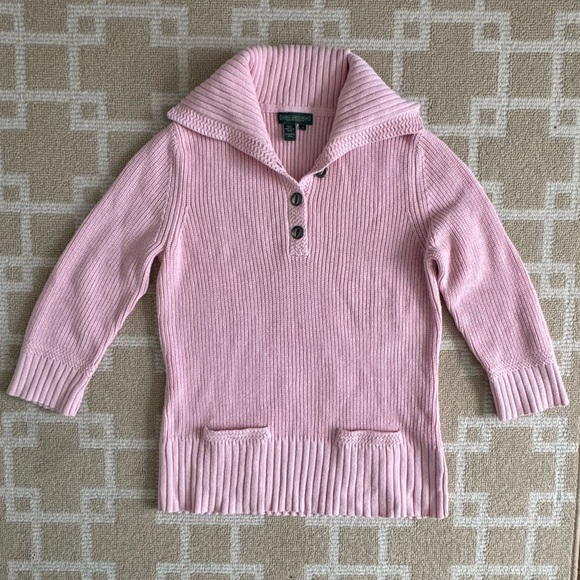Ralph Lauren Jeans Lightweight Cotton Sweater Casual Preppy Pink Large - Picture 5 of 10